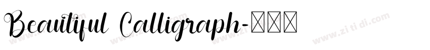Beautiful Calligraph字体转换